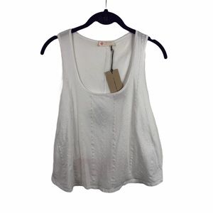NWT Language Lounge Lace Floral Tank XS Embroidered Detail
